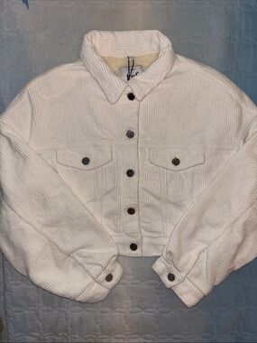 Zara TRF Collection Cropped Corduroy Jacket